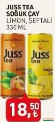 JUSS TEA SOĞUK ÇAY LİMON/ŞEFTALİ 330 ML fiyat ve kampanya bilgisi